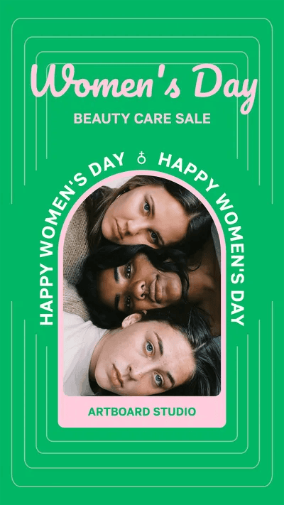 Happy Women's Day Beauty Care Story Template