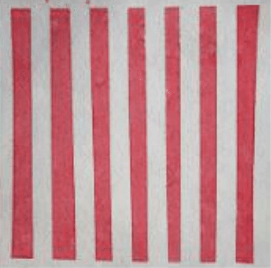 herd of sheep on road painting