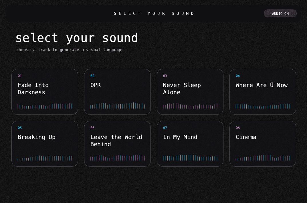 select your sound for the player