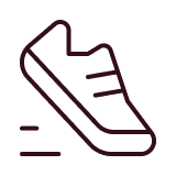 Icon of a shoe running