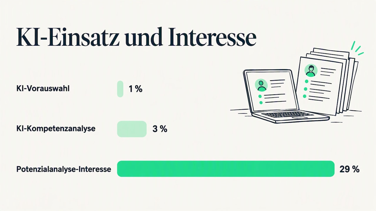 KI-Nutzung und Interesse in drei Kennzahlen