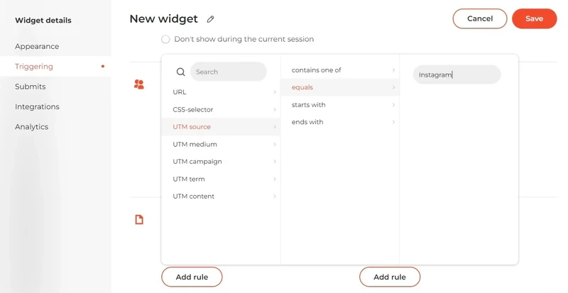 Claspo-UTM-targeting