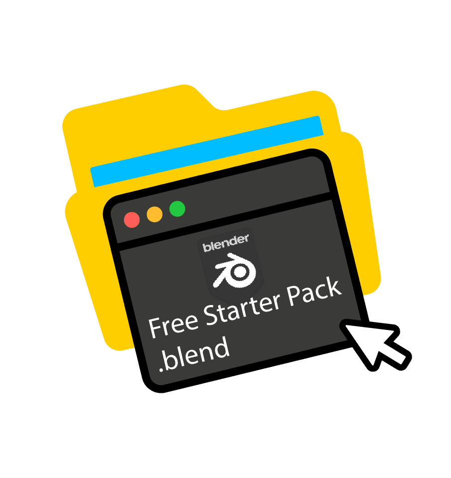 Blender starter pack project files for beginners