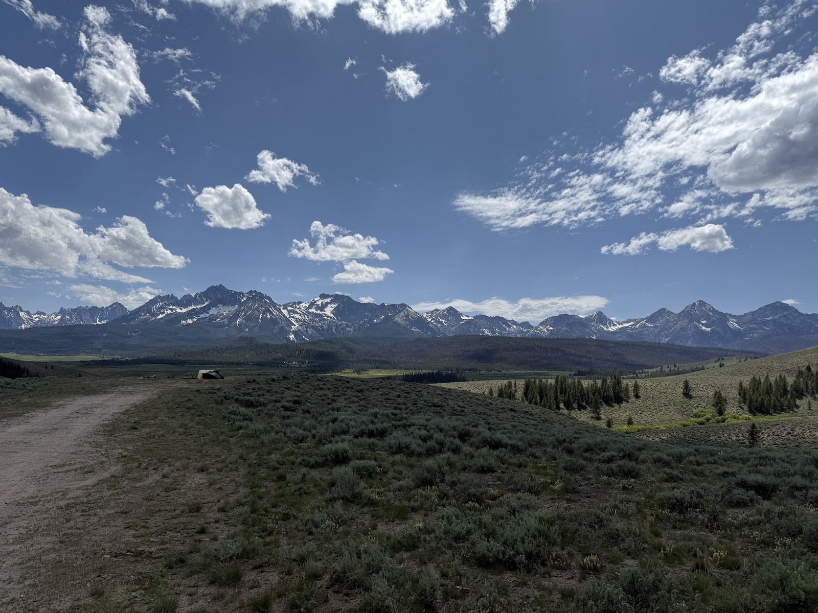 A mountain valley landscape near Stanley, Idaho