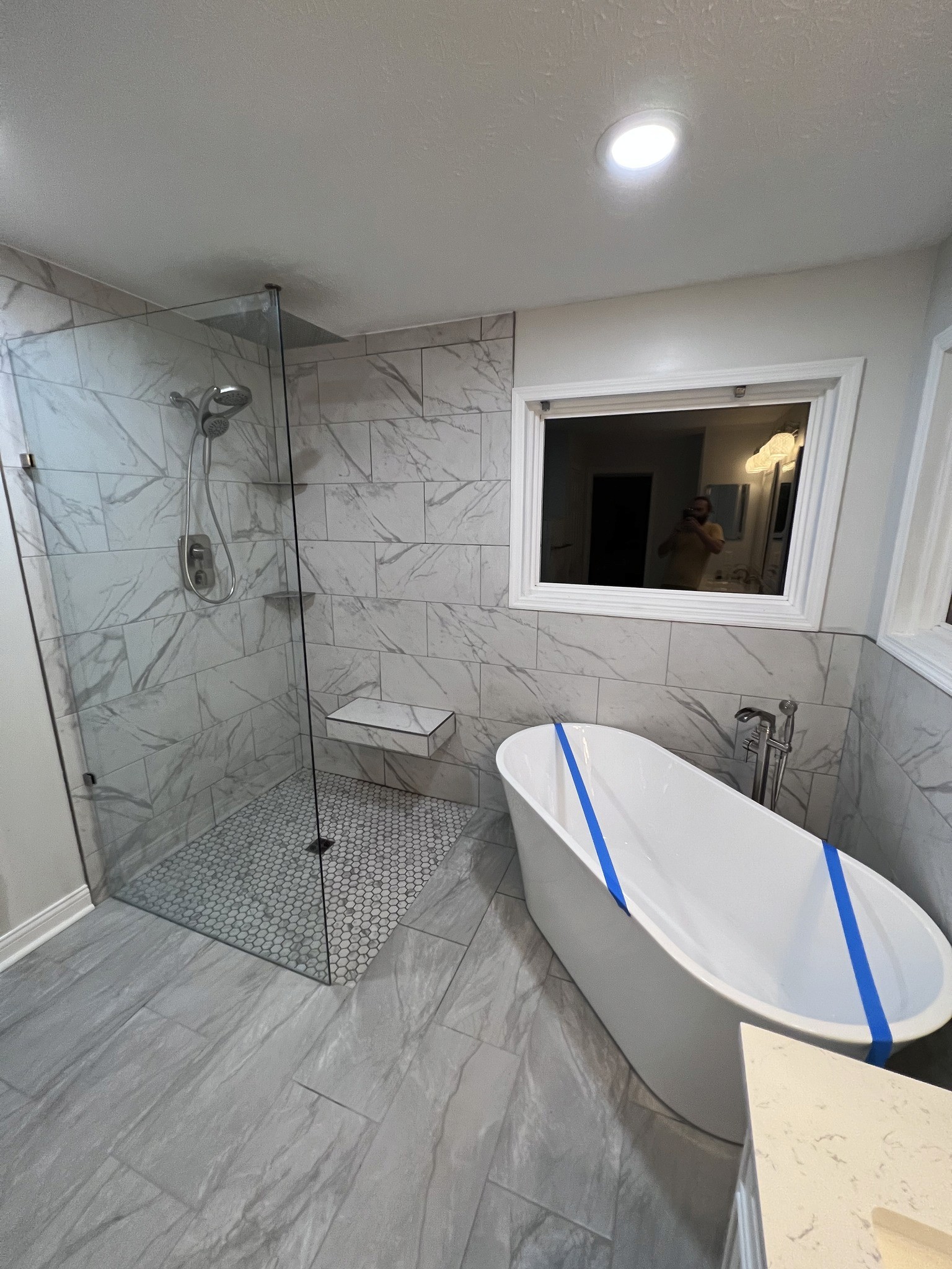 Curbless Shower and Tub Surround