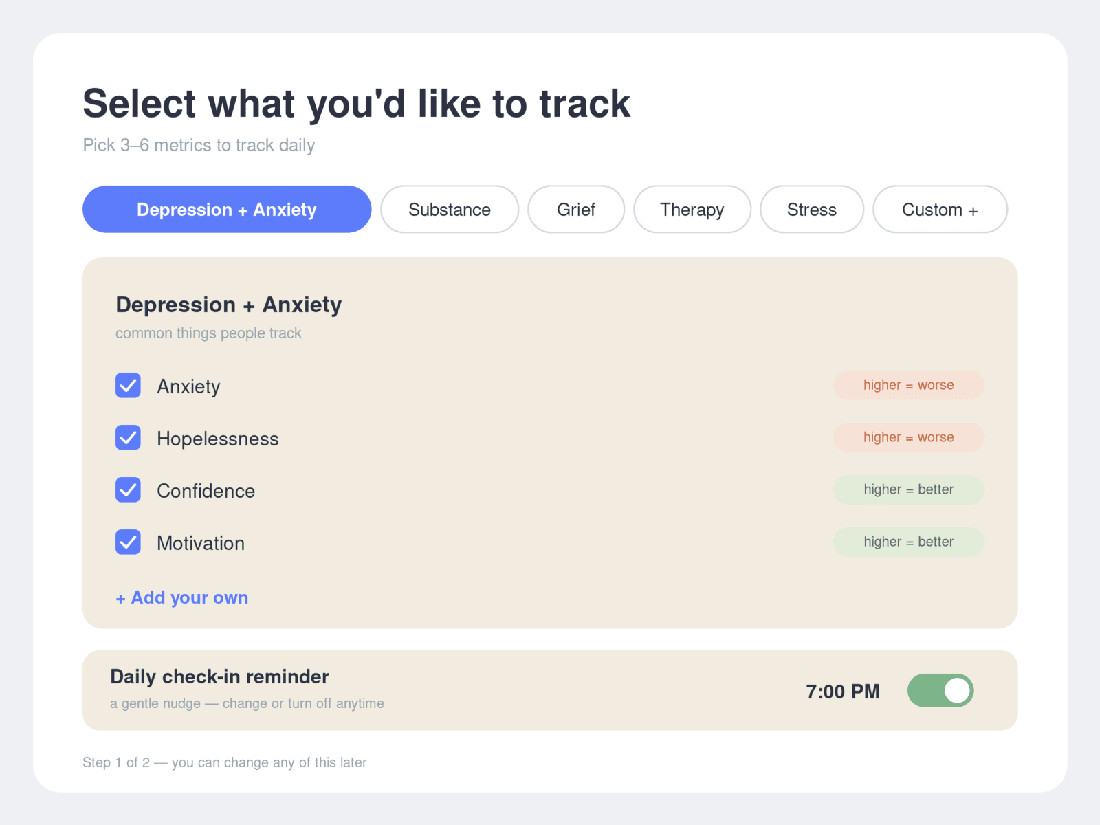 Mental Health Tracking 1