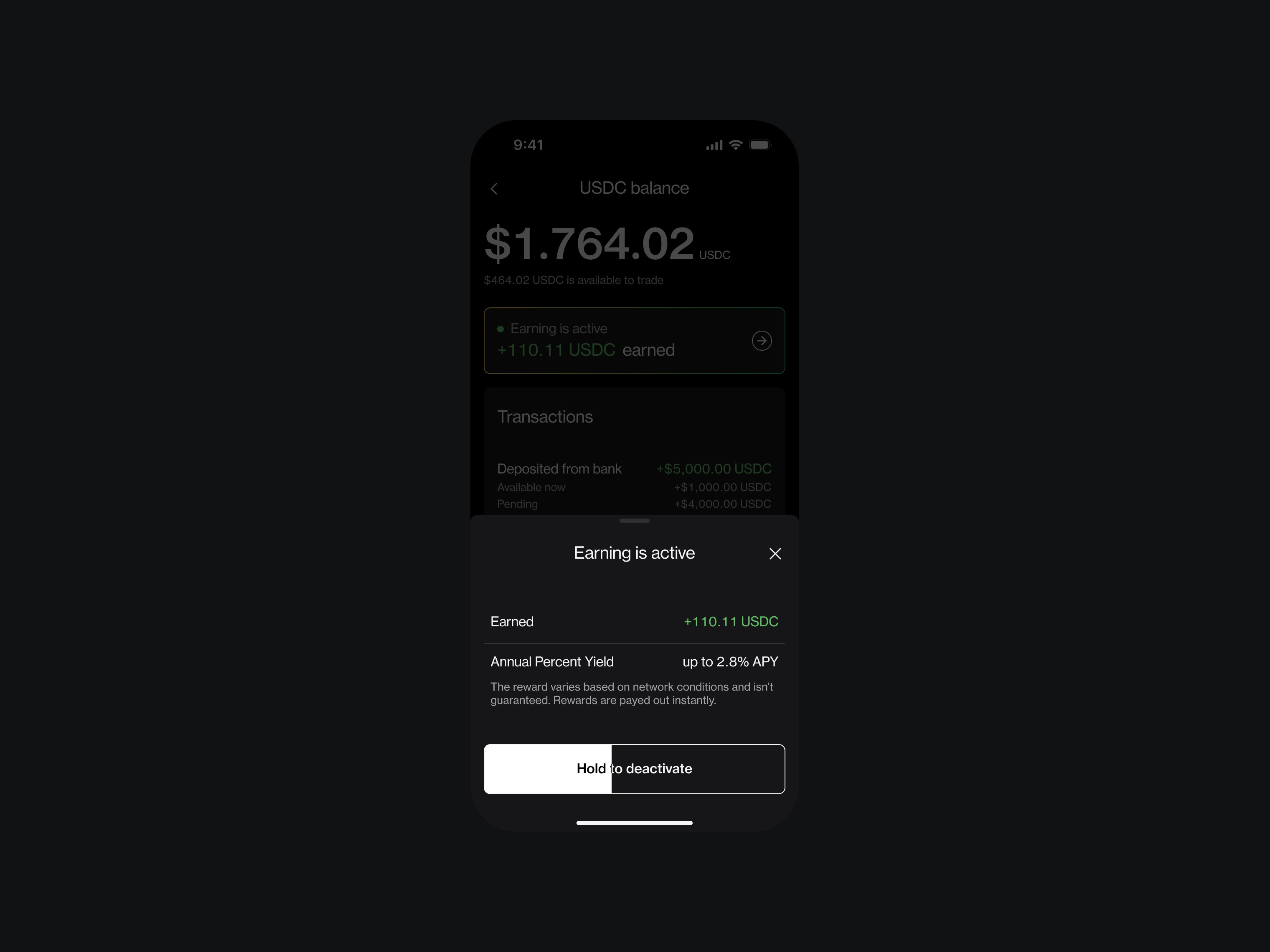 Crypto Investment Mobile App Transfer