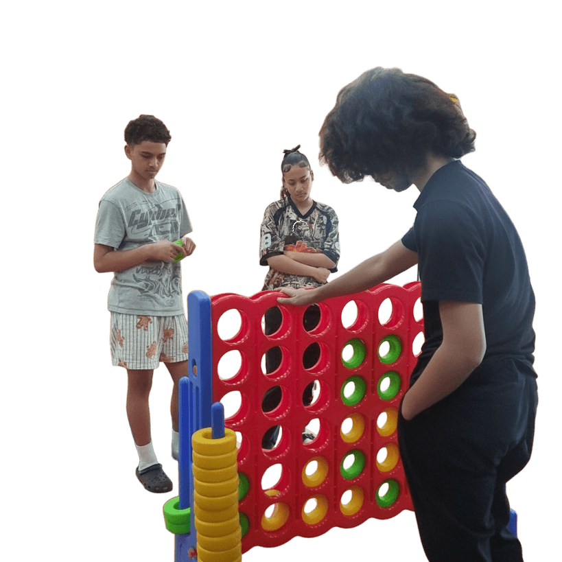 Kids Playing Connect Four