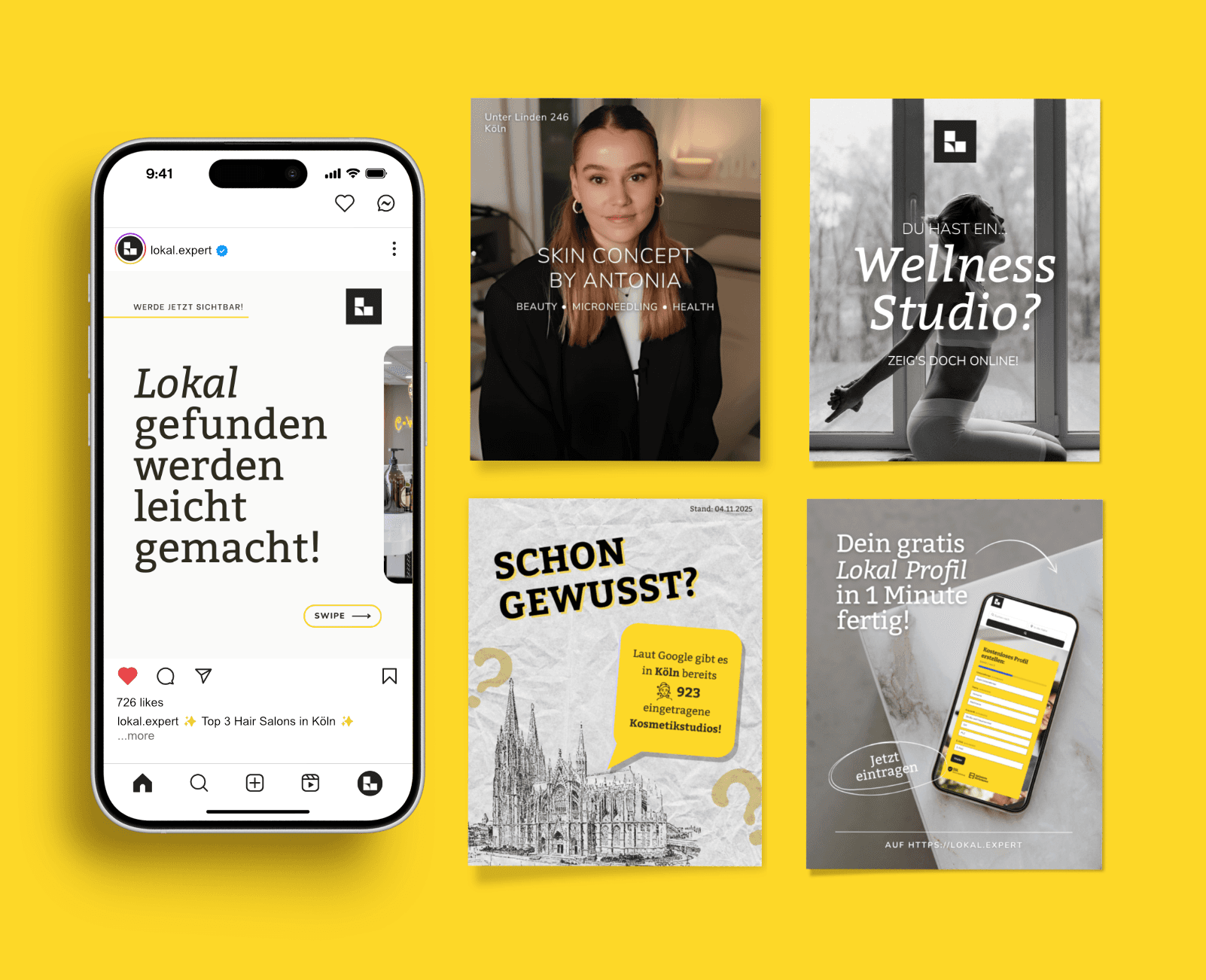 lokal.expert instagram post presentation