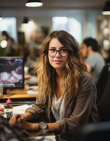 Woman working