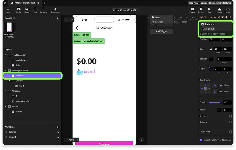 Converting Figma design objects into editable objects in ProtoPie