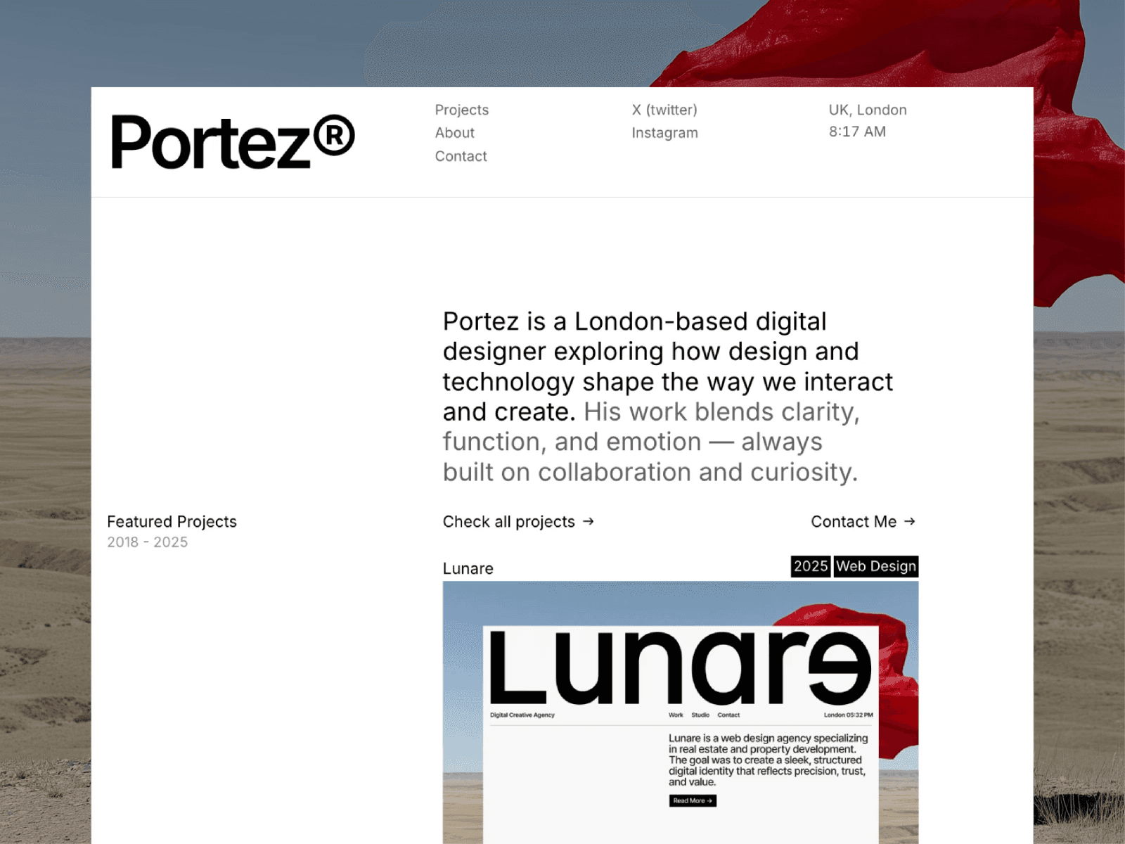 Top 10 Framer Web Templates to Elevate Your Site in 2026 - Portez – Free Modern Portfolio