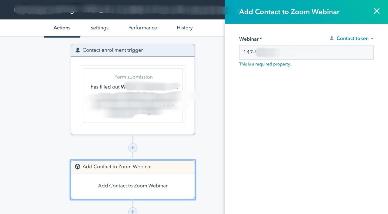 Ajouter des contacts au webinaire Zoom via un workflow