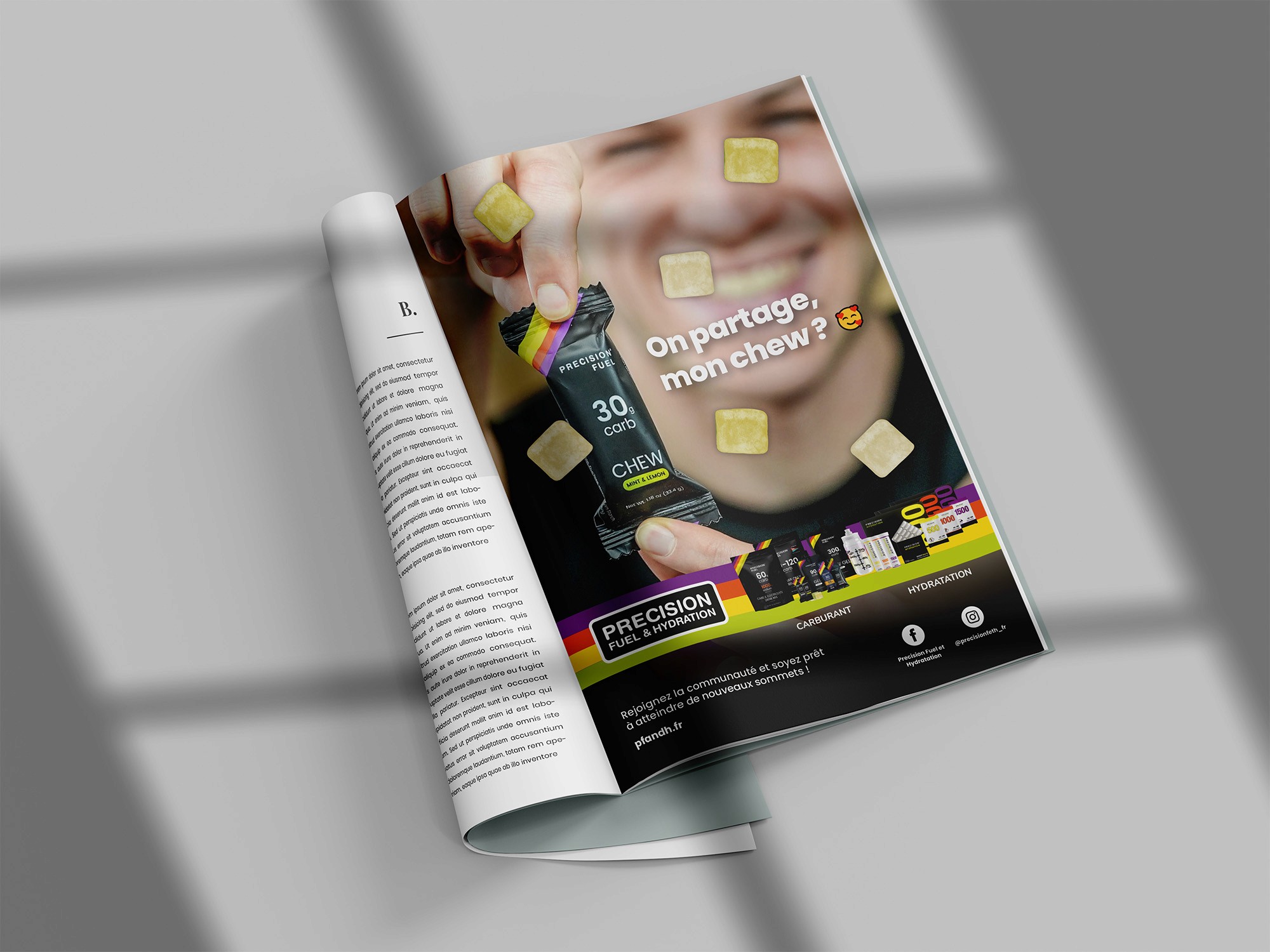 Pub Precision fuel marque de nutrition sportive