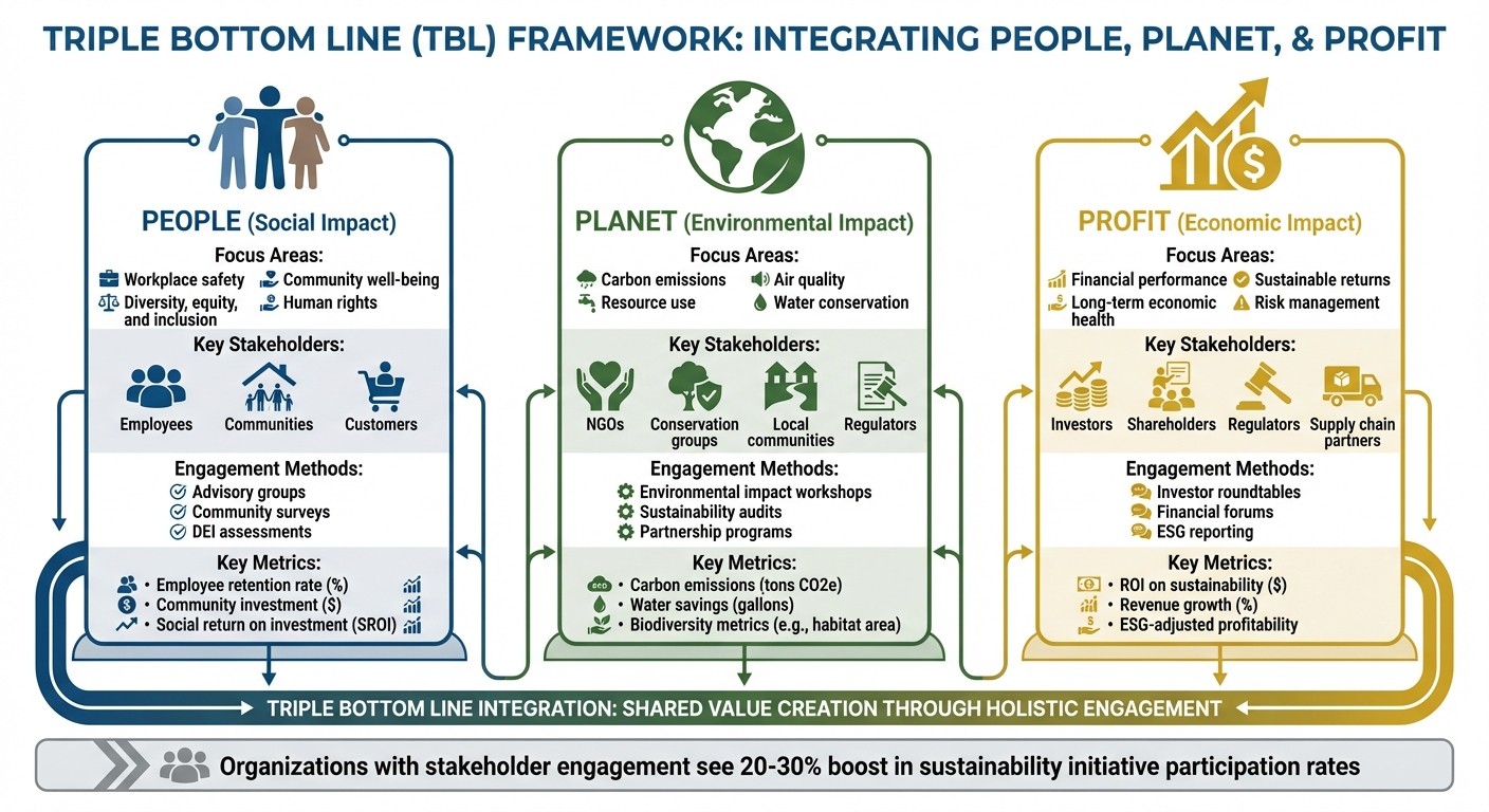 Triple Bottom Line Framework: People, Planet, and Profit Pillars