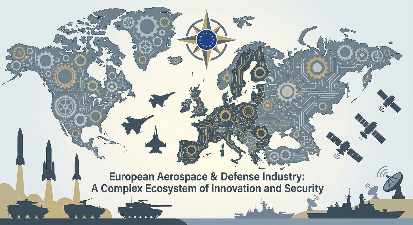 top illustration showing European aerospace and defense industry