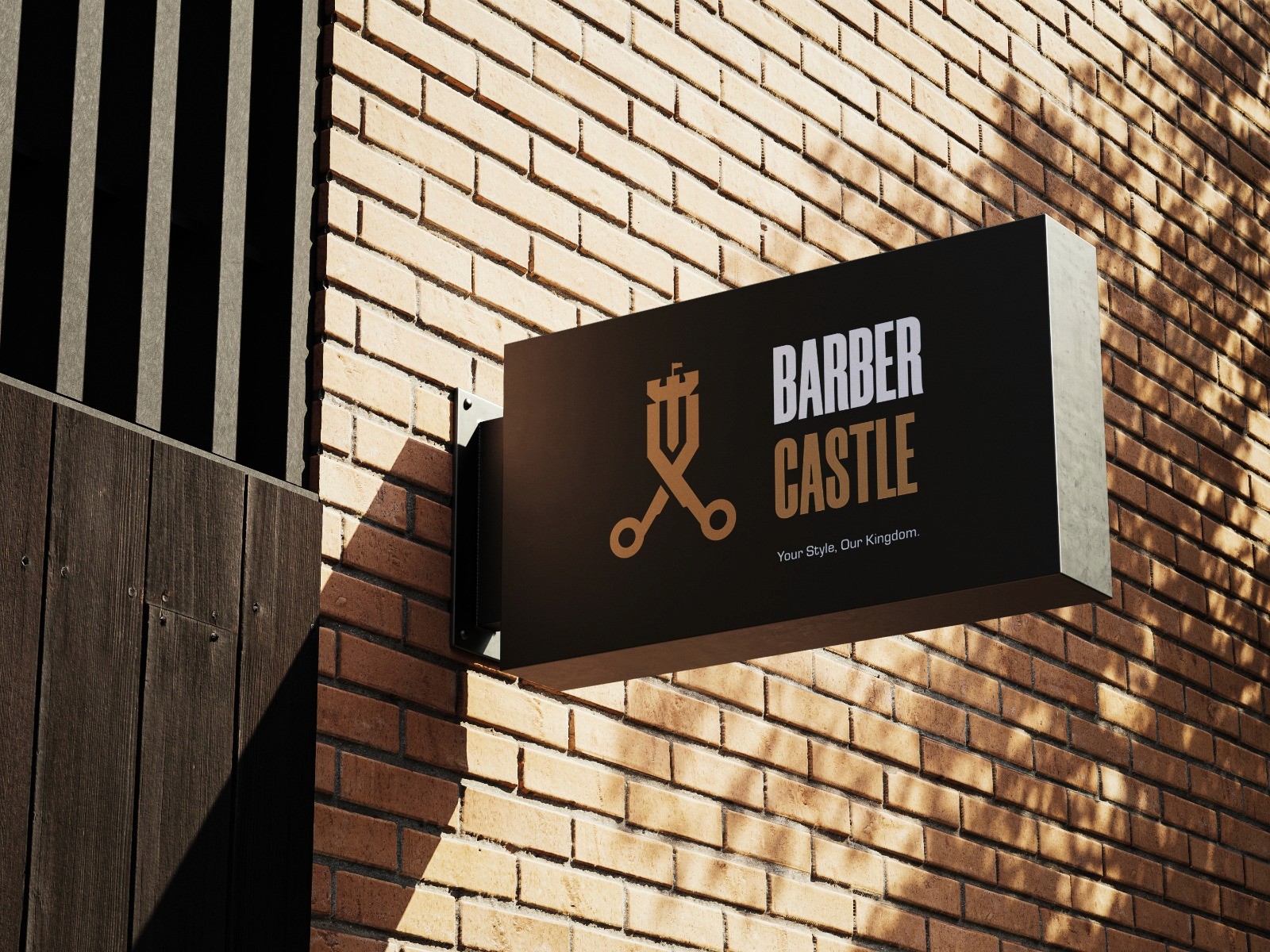 The Barber Castle Dubai barbershop's signage