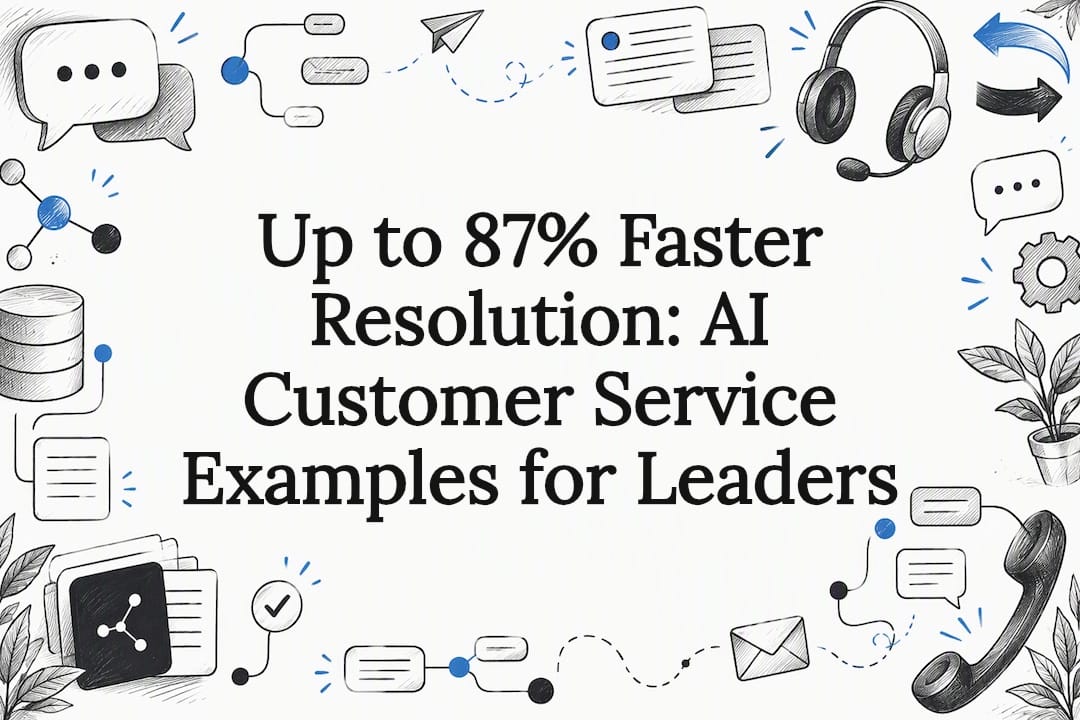 AI customer service title card illustration