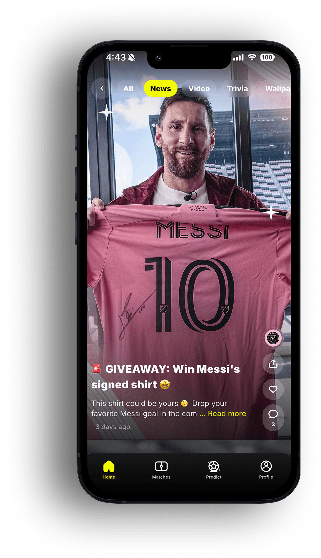 433 Football - App