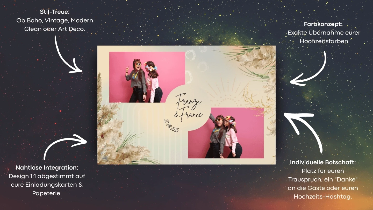Individuelle Layouts für eure Hochzeit oder Firmenfeier