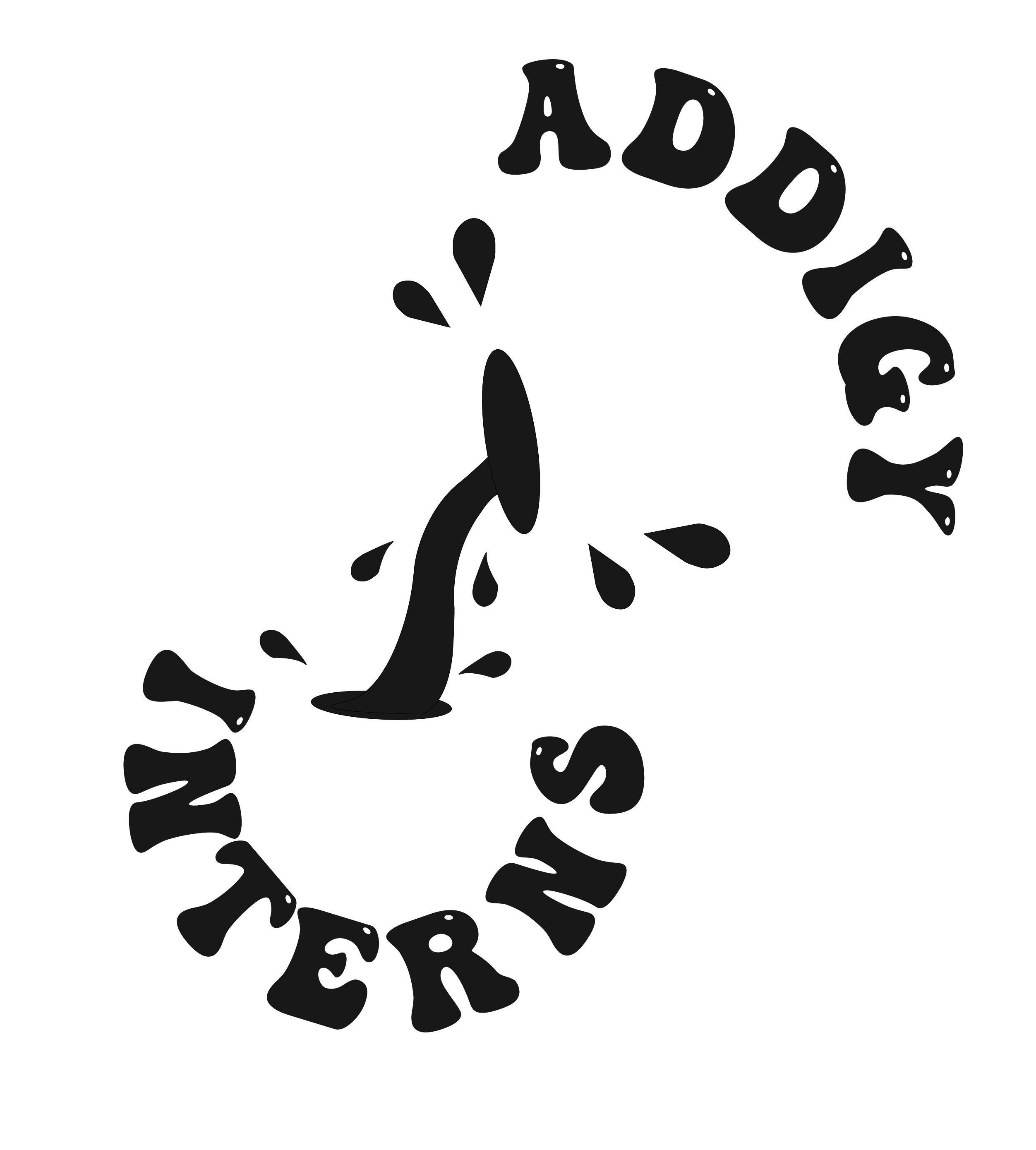 Black and white wave