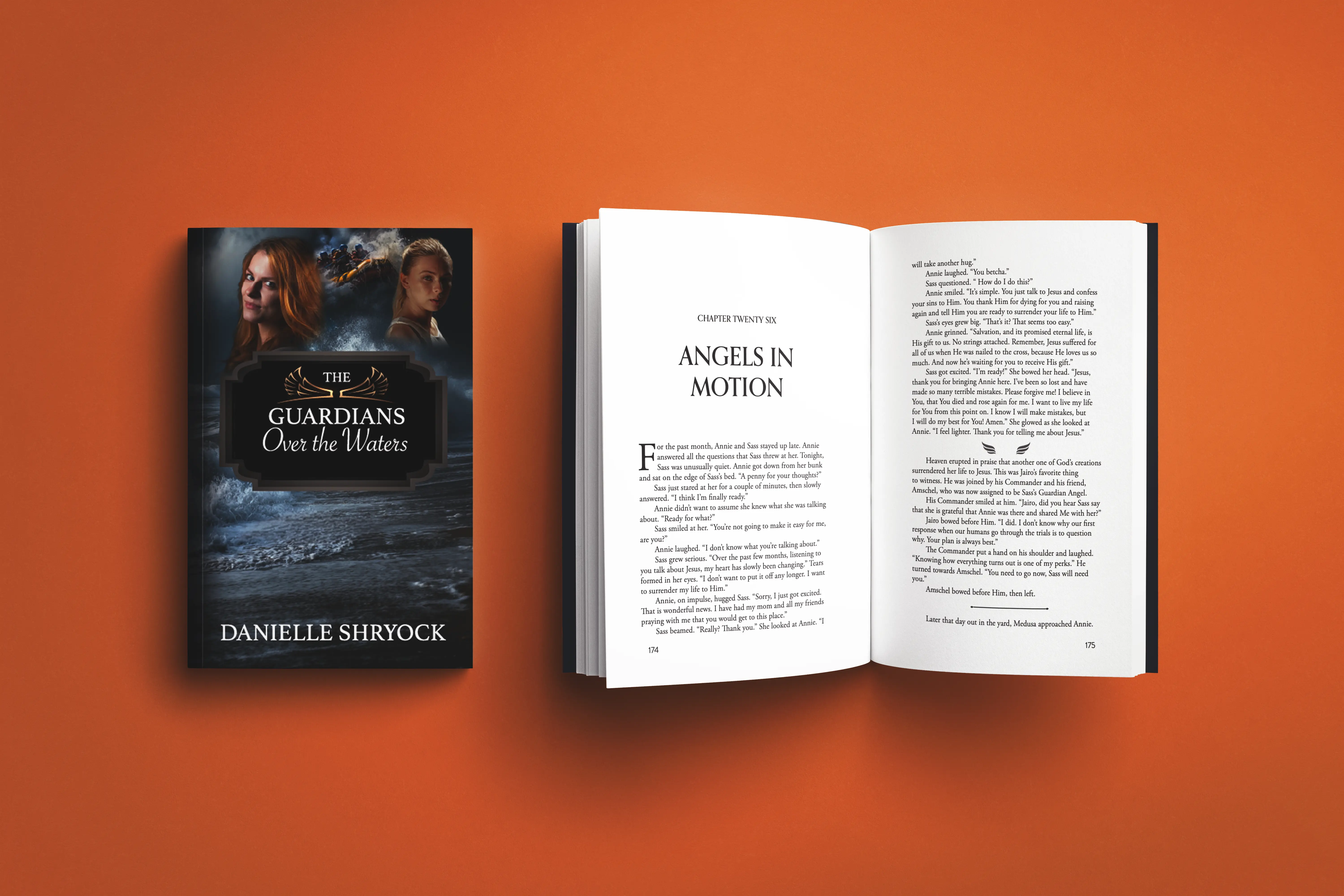 Mock-up of the book "The Guardians Over the Waters"