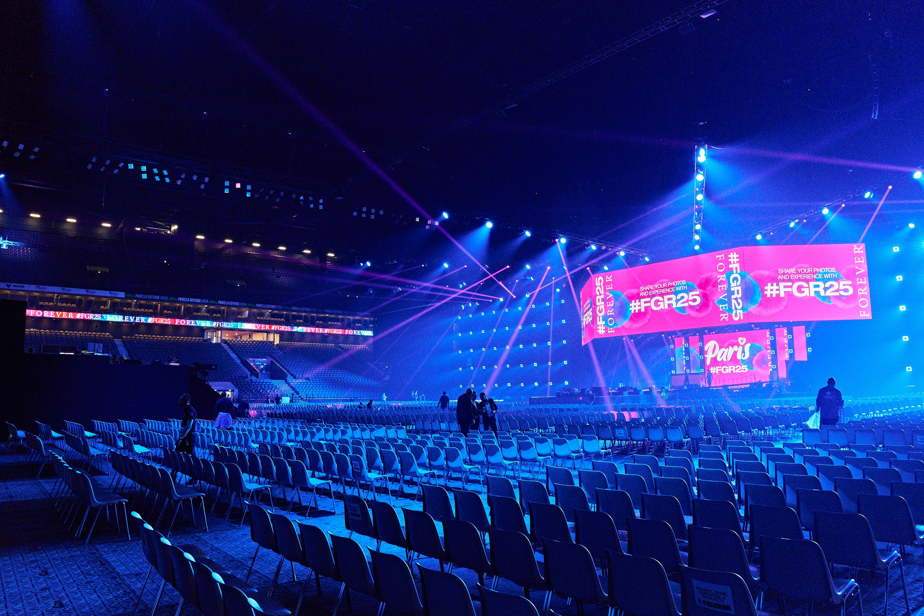 Image of the Forever Living FGR25 Paris Event, inside Paris arena and exhibition hall.