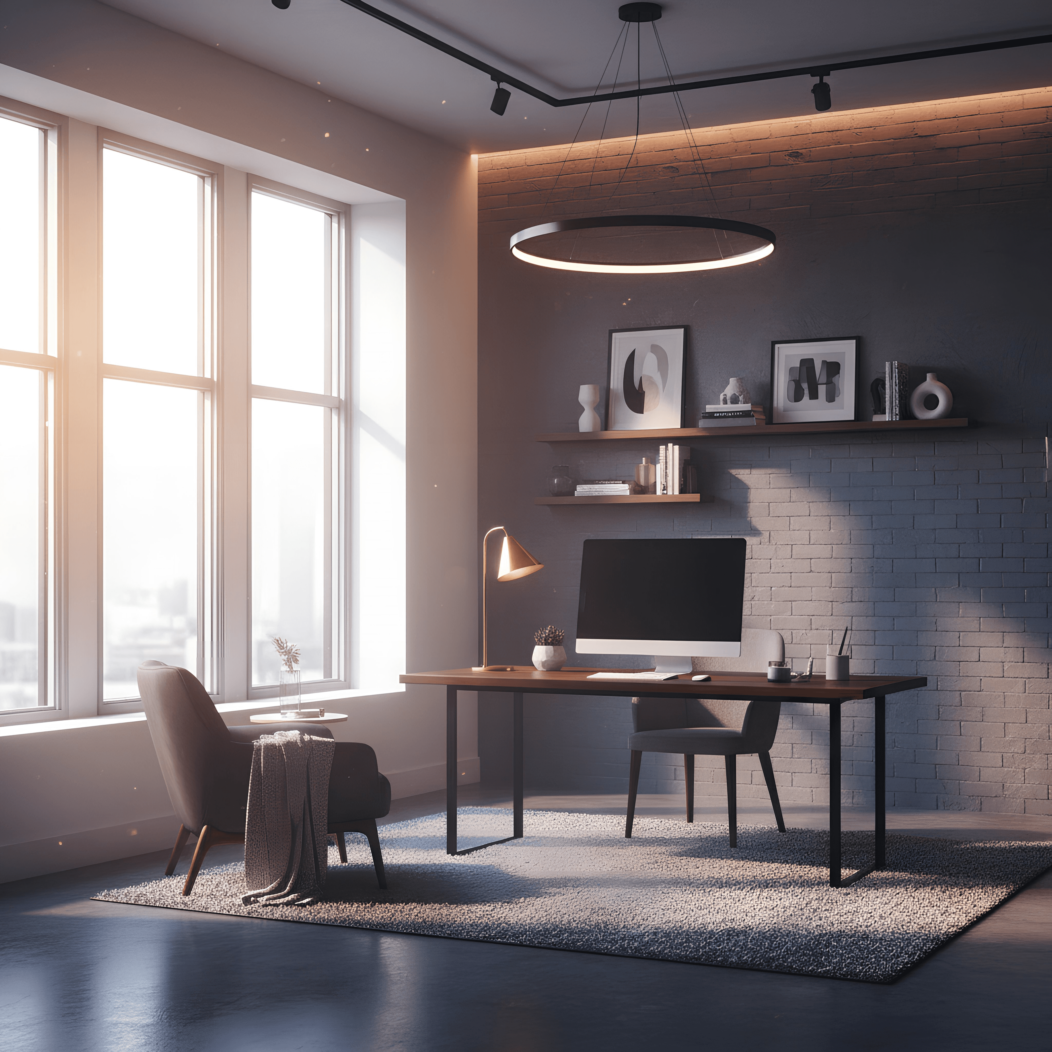 Image of a modern home office