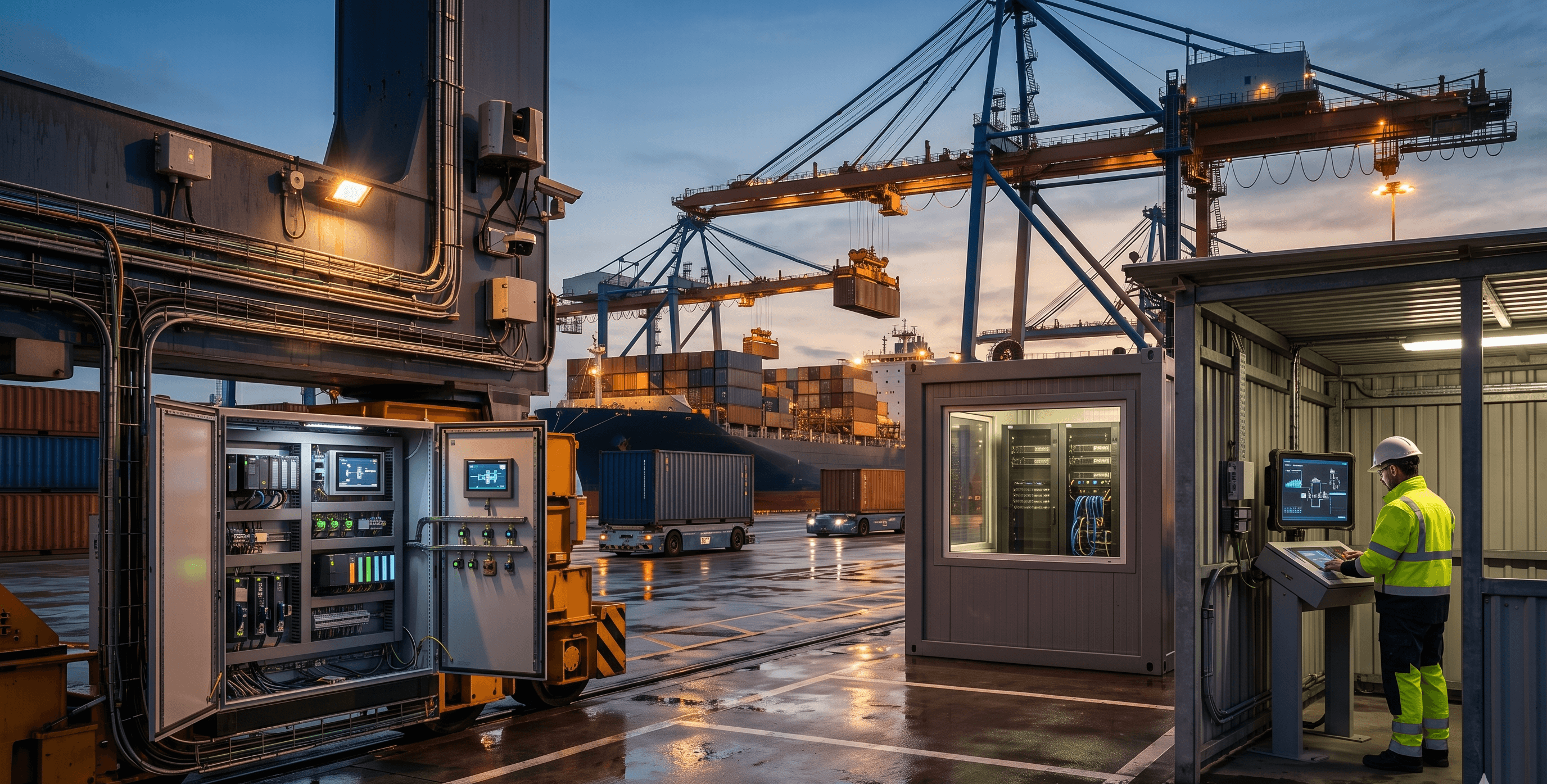Lista de verificación de automatización de puertos, PLC y control de grúas