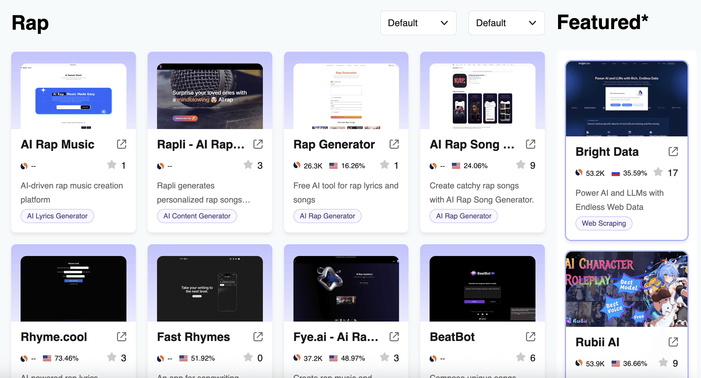 Toolify's online rap generator page collections