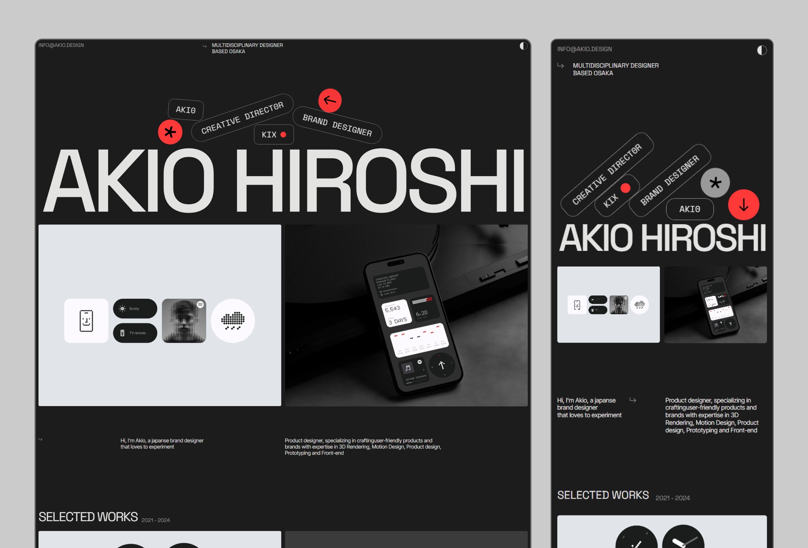 Akio — 作品集网站设计灵感