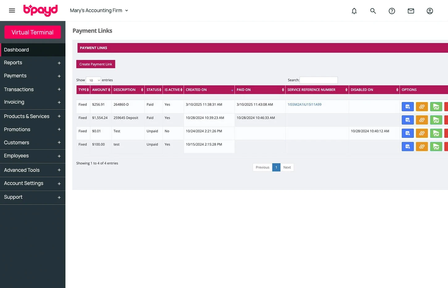 Application mockup
