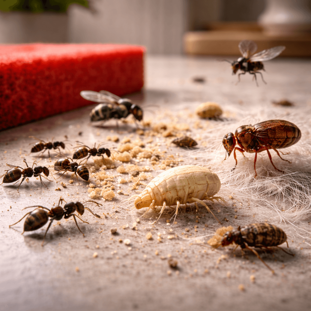 infestation de divers insectes dans un logement à Paris