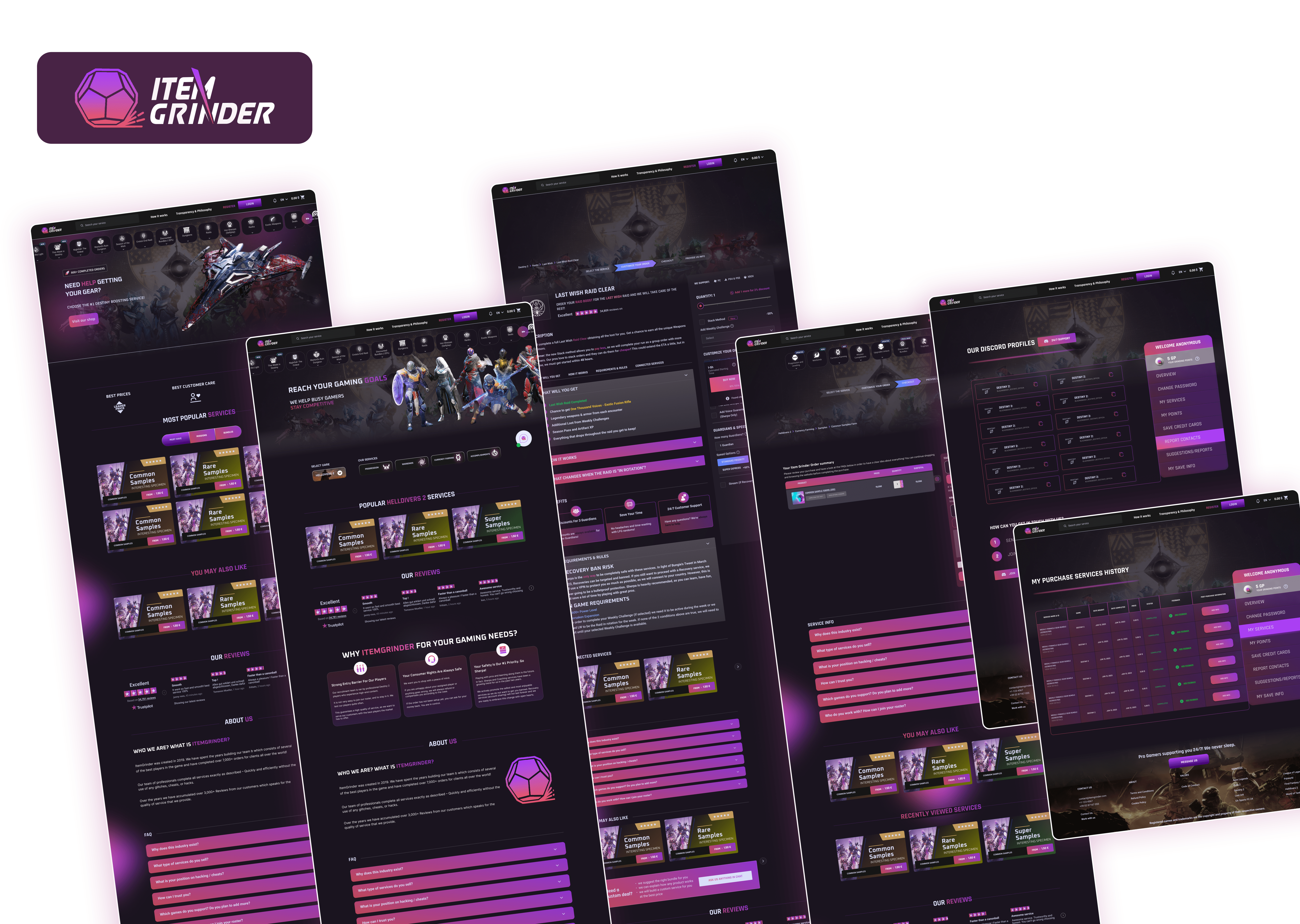 Item Grinder – Gaming Assets Marketplace