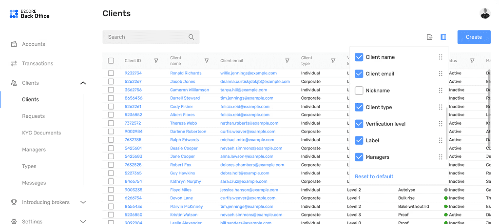 Scalable Client Management