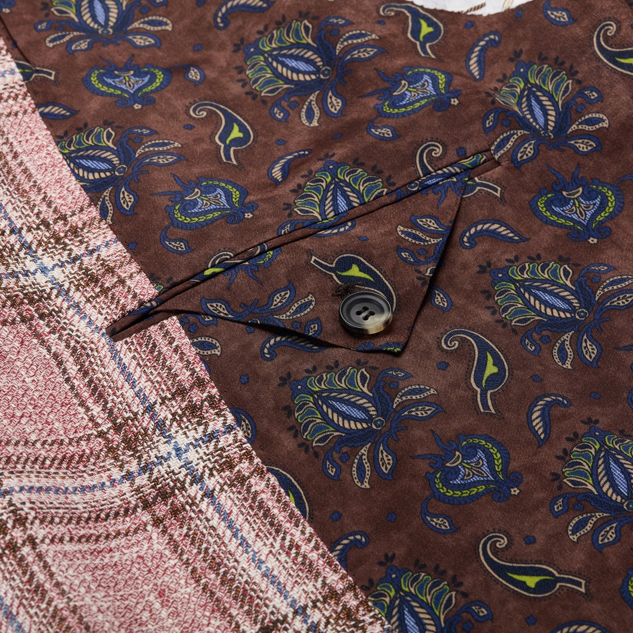 Pink and Brown Striped Blazer - Adda River