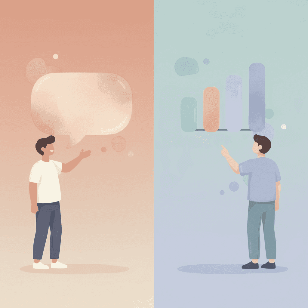 Split scene illustration contrasting vector graphics and raster graphics for t-shirt printing