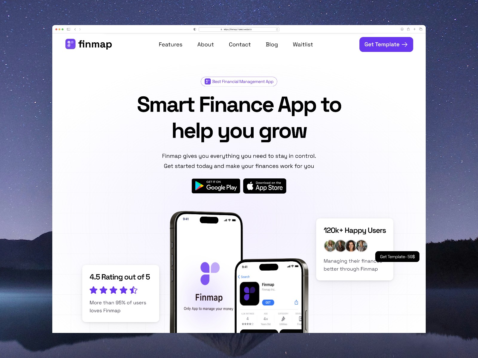 Finmap — 现代动效 SaaS 产品官网设计灵感