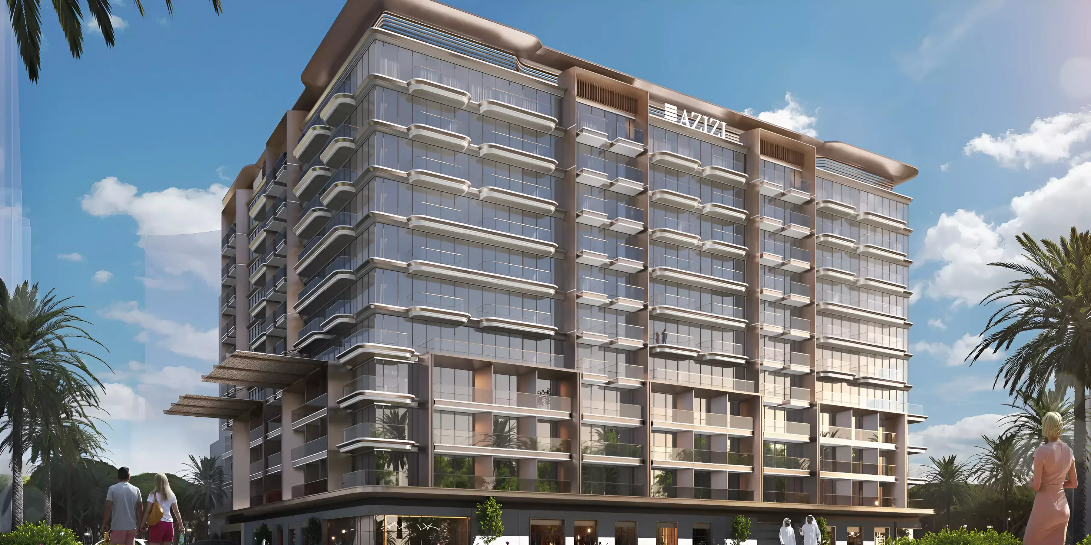 Construction of the new Azizi Wares hotel in Dubai is underway, showcasing modern architecture and design.