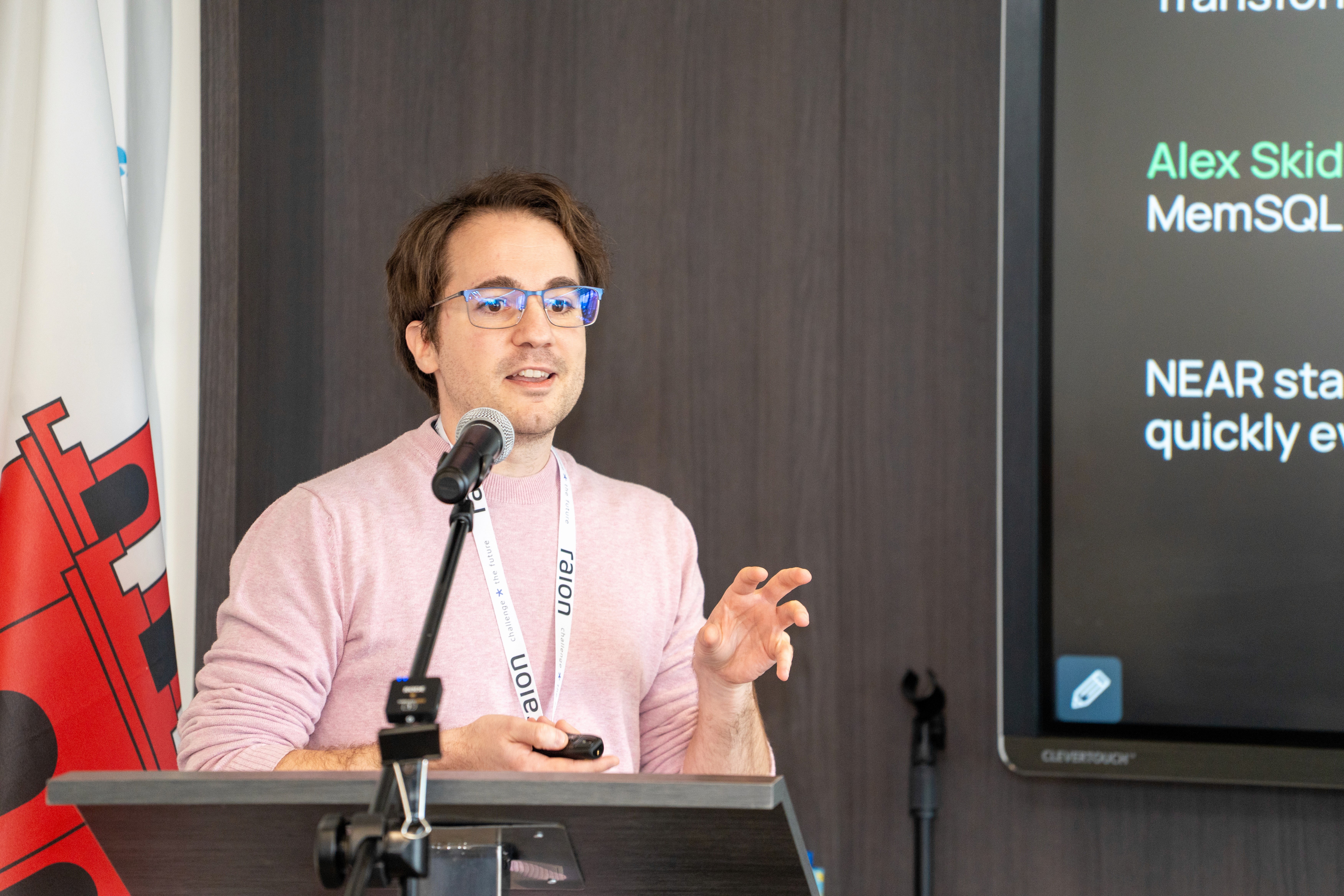 Speaker on stage at the Raion Sovereign AI Forum 2025