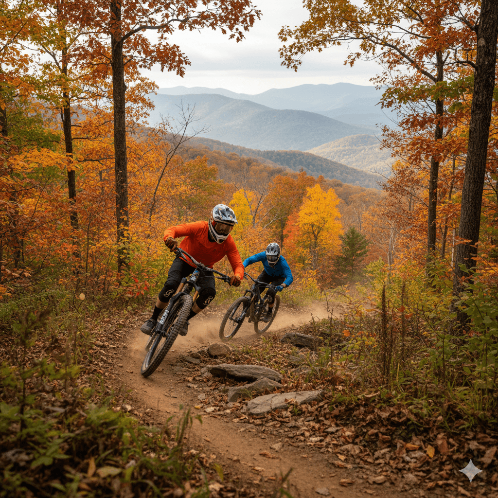 downhill mountain biking in beech mountain north carolina