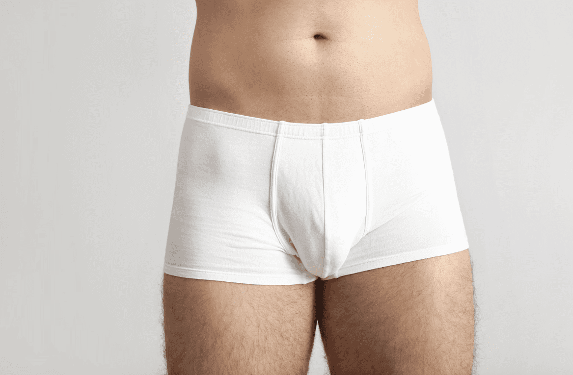 Man in boxer briefs