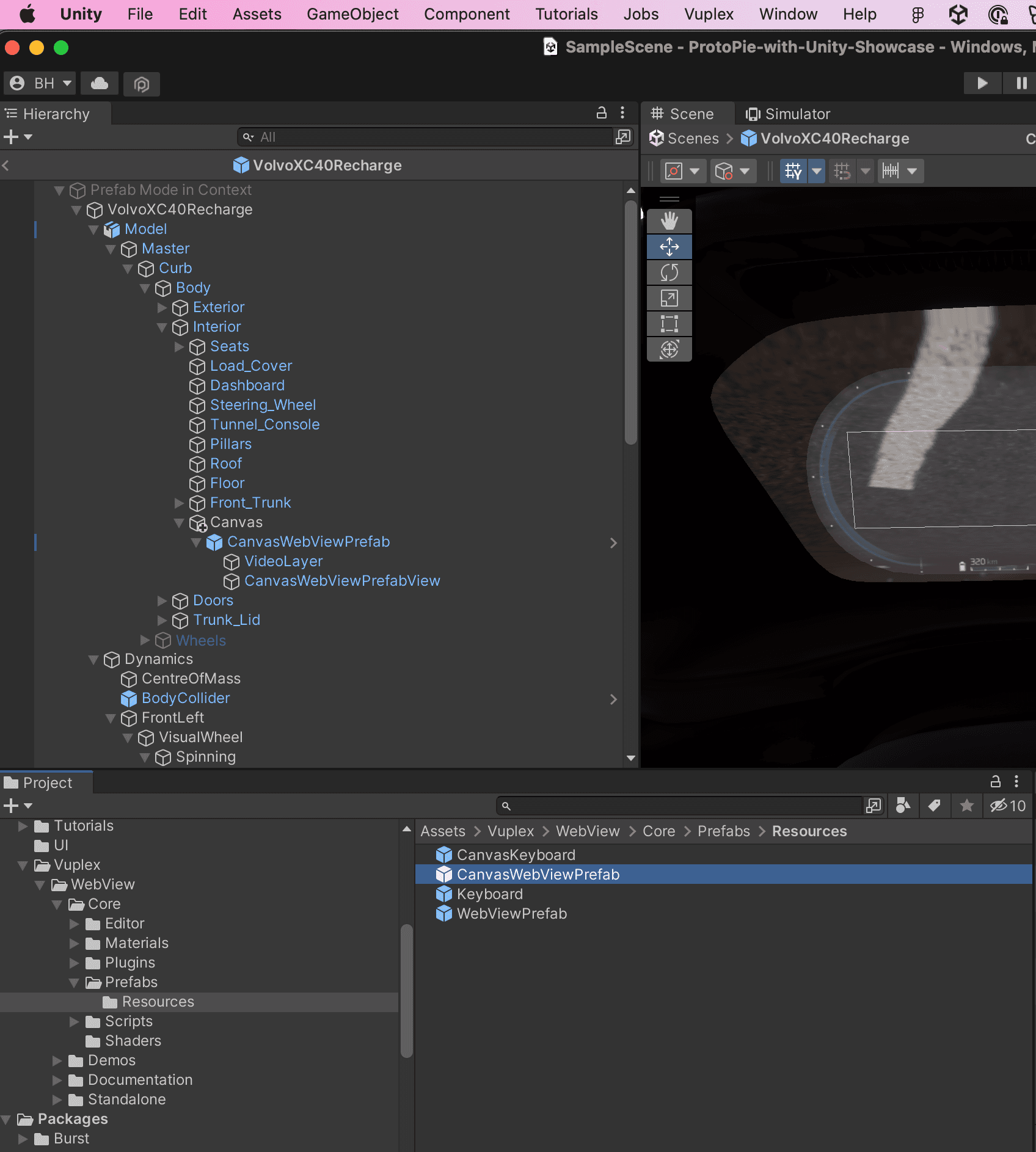 unity project screenshot