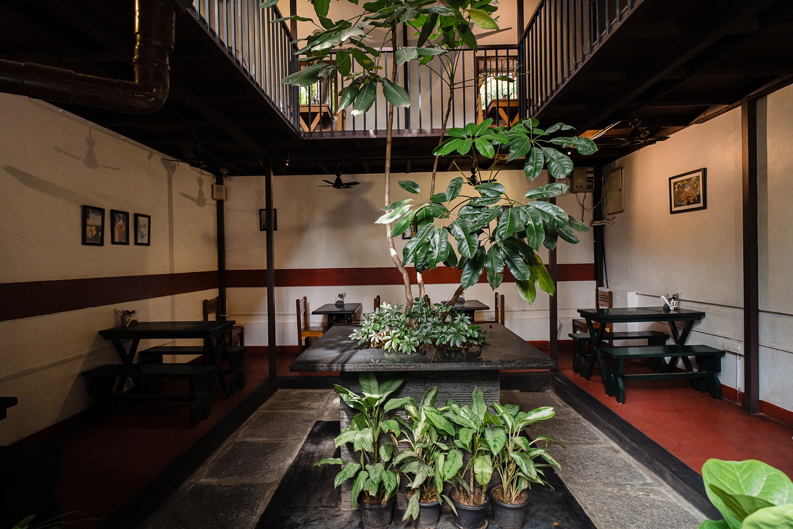 DYU Art Cafe Bangalore interiors showing warm cafe aesthetic and artful design