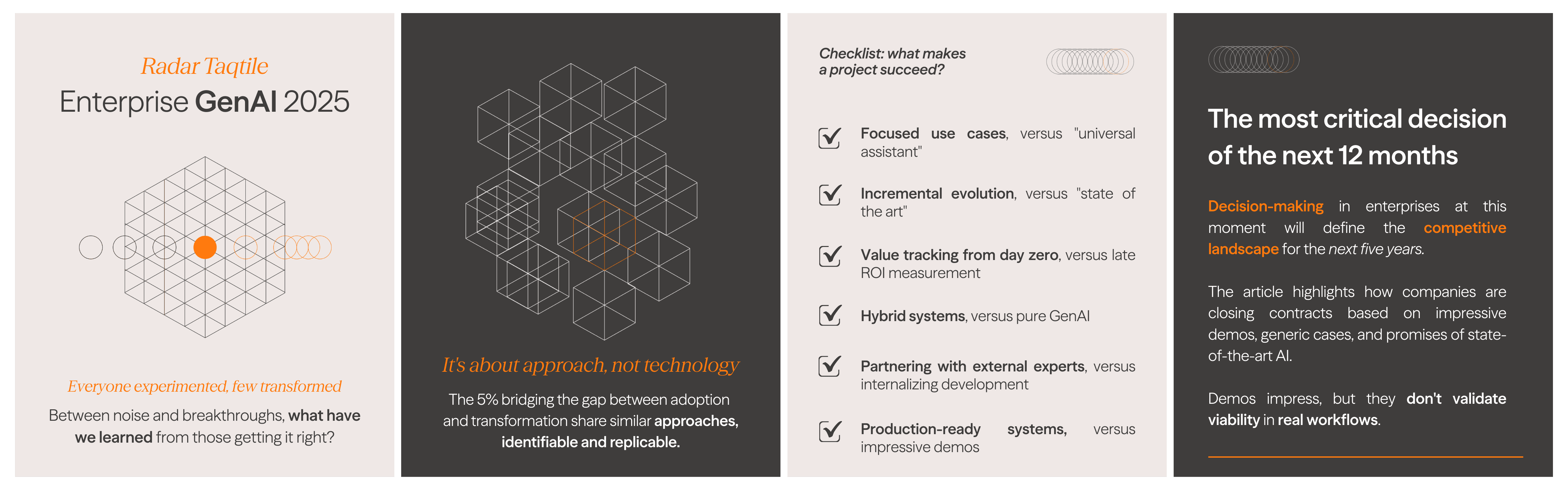 Taqtile Radar: Enterprise GenAI 2025. Taqtile. Download the full PDF at the end of the article.