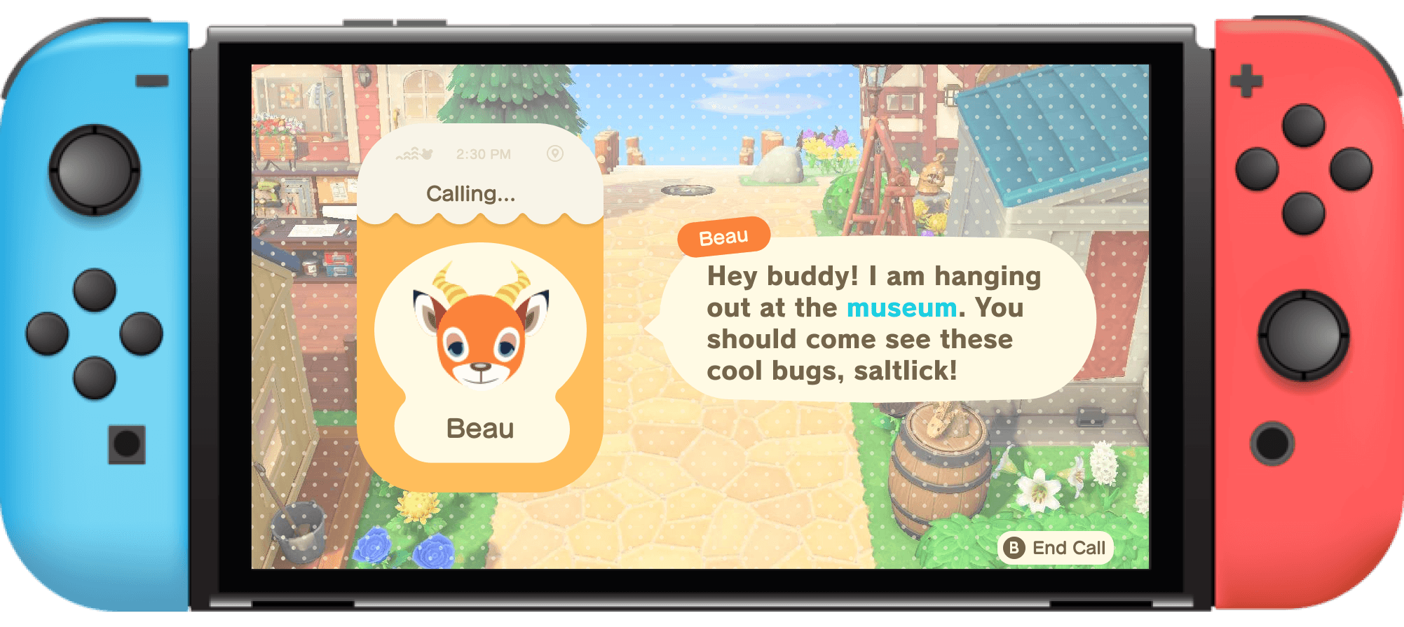 nintendo switch with animal crossing game on the screen