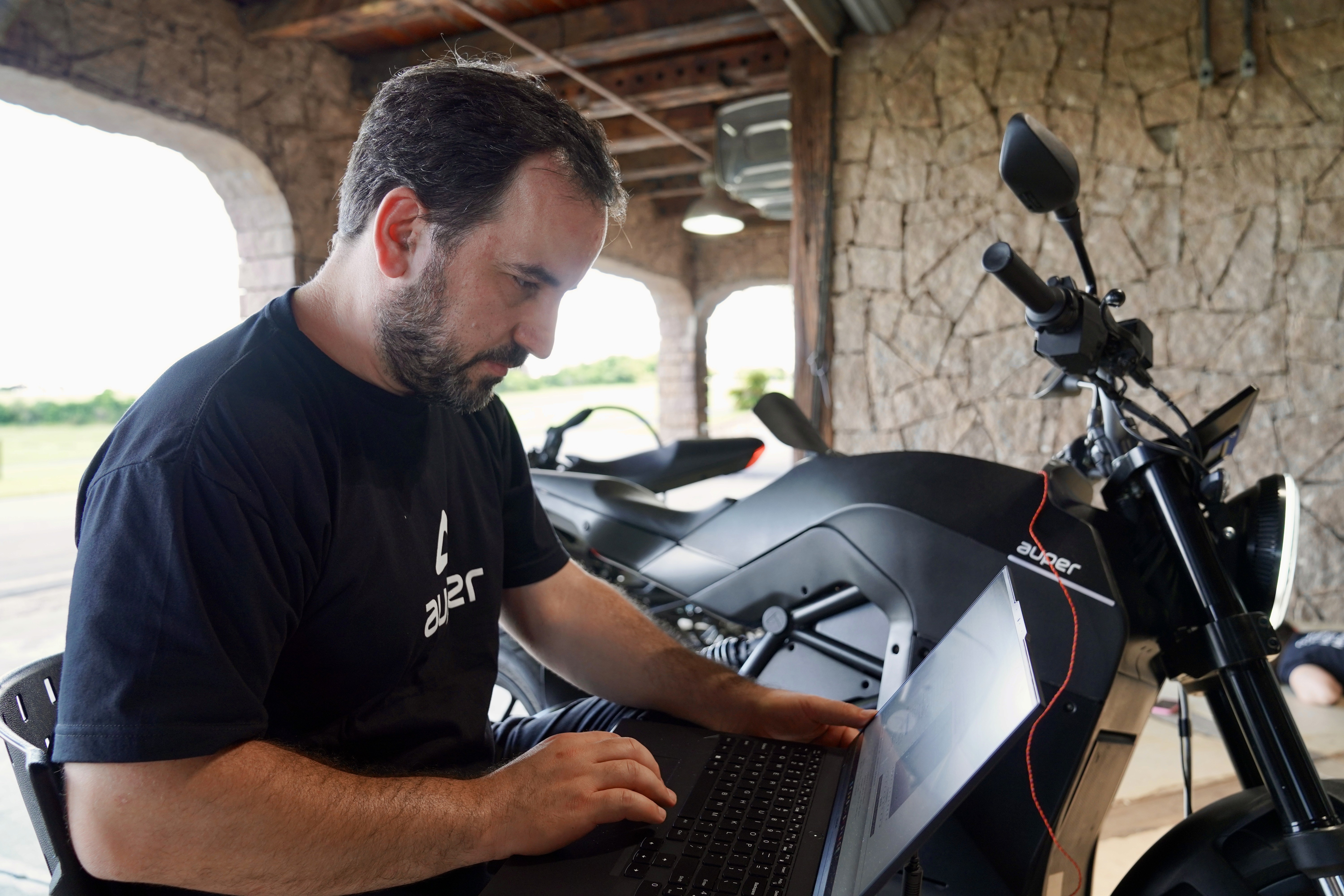 Teste da moto e analise com laptop