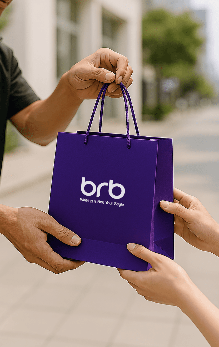 Returning BRB bag at the door as part of the instant return service