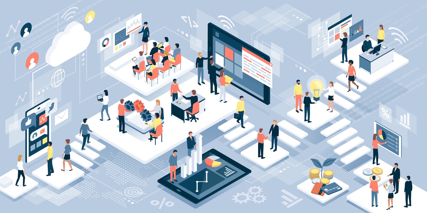 An illustration representing the concept of MAANG companies.