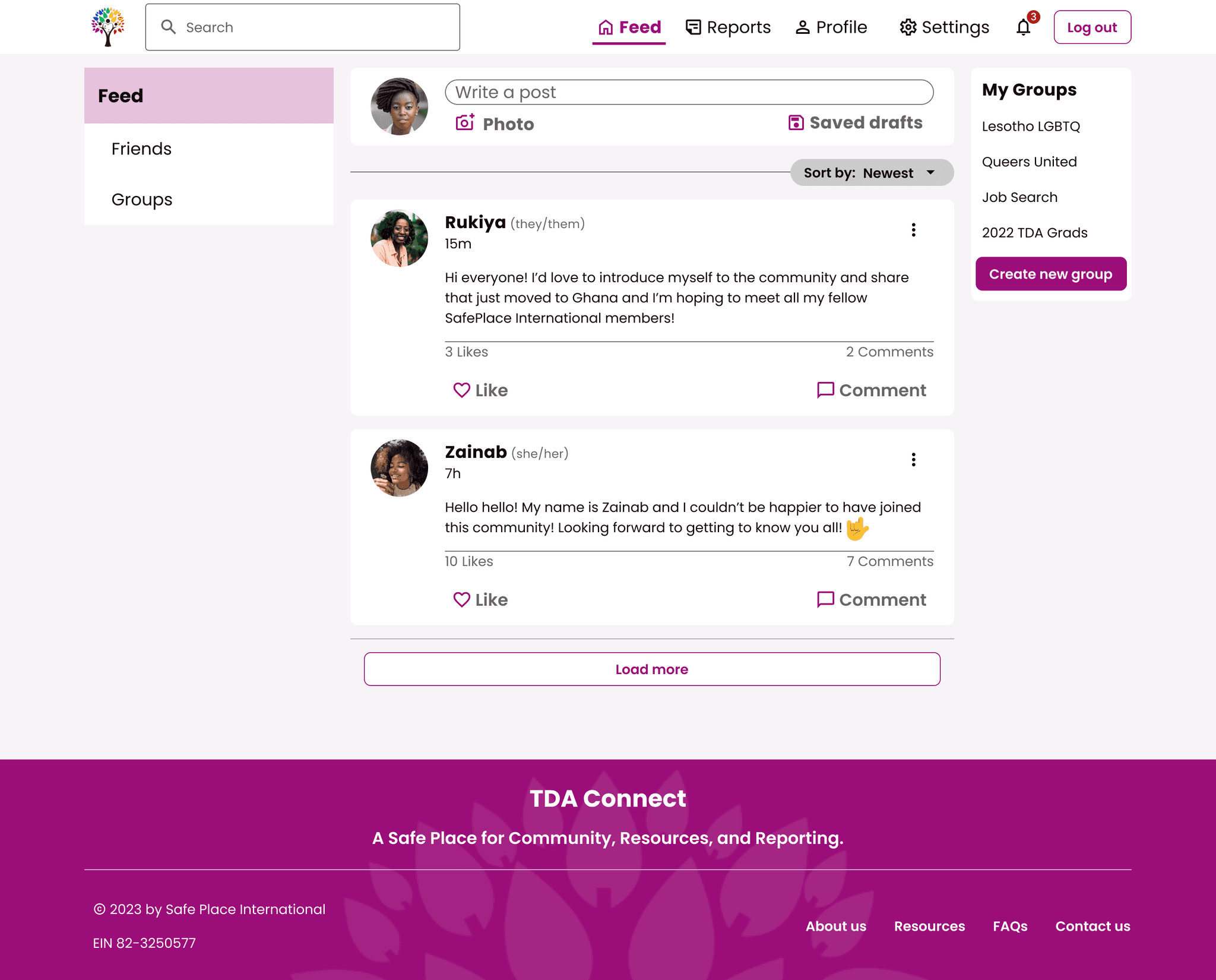 Phase 1 Home Feed & Navigation Menu